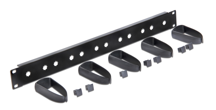 Δεύτερη φωτογραφία του DELOCK cable management 43345 για rack 19"/1U