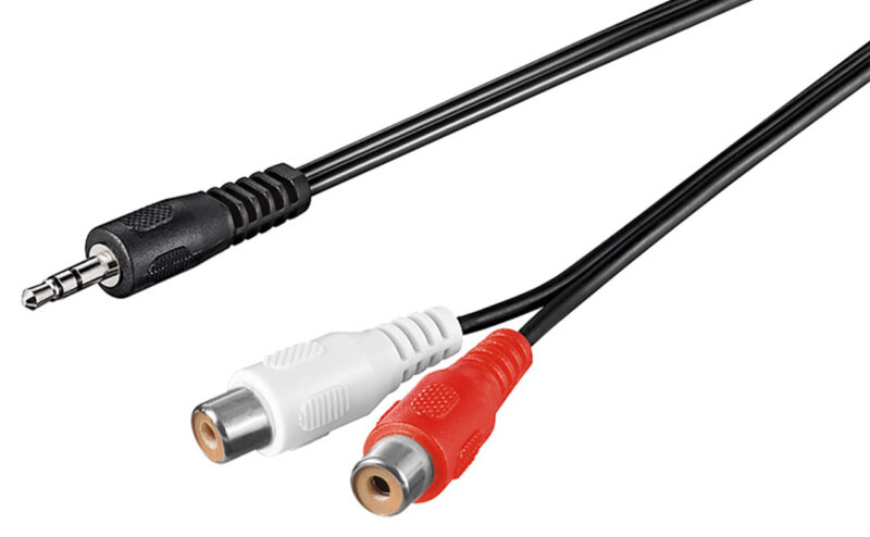 GOOBAY αντάπτορας 3.5mm αρσενικό σε 2x θηλυκό RCA 50116