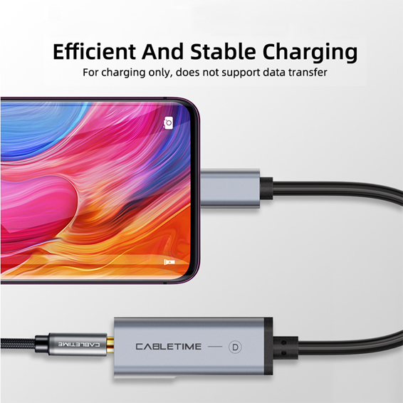 Δεύτερη φωτογραφία του CABLETIME αντάπτορας USB Type-C σε USB Type-C & 3.5mm C160