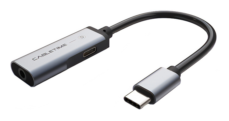 CABLETIME αντάπτορας USB Type-C σε USB Type-C & 3.5mm C160