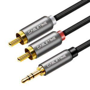 CABLETIME καλώδιο Stereo 3.5mm σε 2x RCA AV314