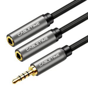 CABLETIME καλώδιο Stereo 3.5mm M σε 2x 3.5mm F AV309