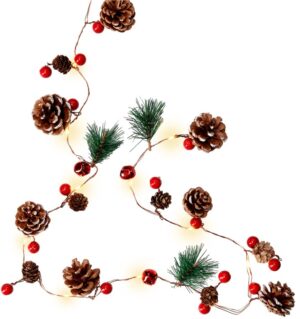 GOOBAY LED λαμπάκια Pine Cones & Red Berries 60274