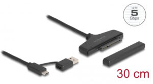 DELOCK αντάπτορας USB/USB-C σε SATA 61042 για 2.5" HDD/SSD