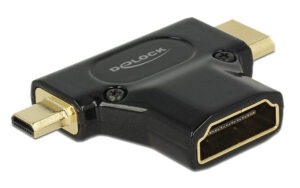 DELOCK αντάπτορας HDMI-A θηλυκό σε HDMI Mini-C & Micro-D 65666