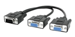 POWERTECH splitter VGA 15pin HD Male σε 2x Female