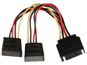 POWERTECH καλώδιο SATA 15pin male σε 2x 15pin female CAB-W012