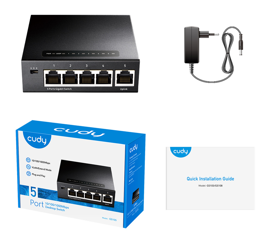 Δεύτερη φωτογραφία του CUDY desktop switch GS105