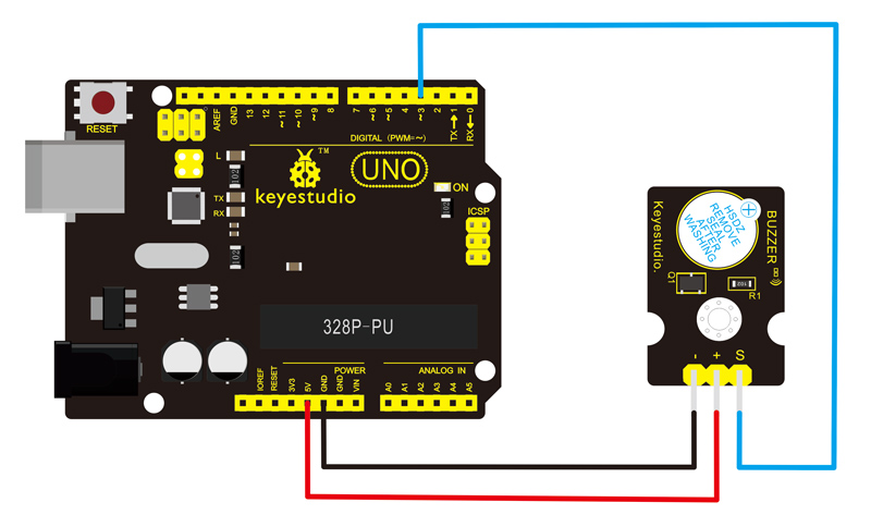 Δεύτερη φωτογραφία του KEYESTUDIO active digital buzzer module KS0018