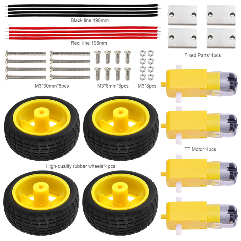 Τρίτη φωτογραφία του KEYESTUDIO motor wheel kit για smart car KS0324
