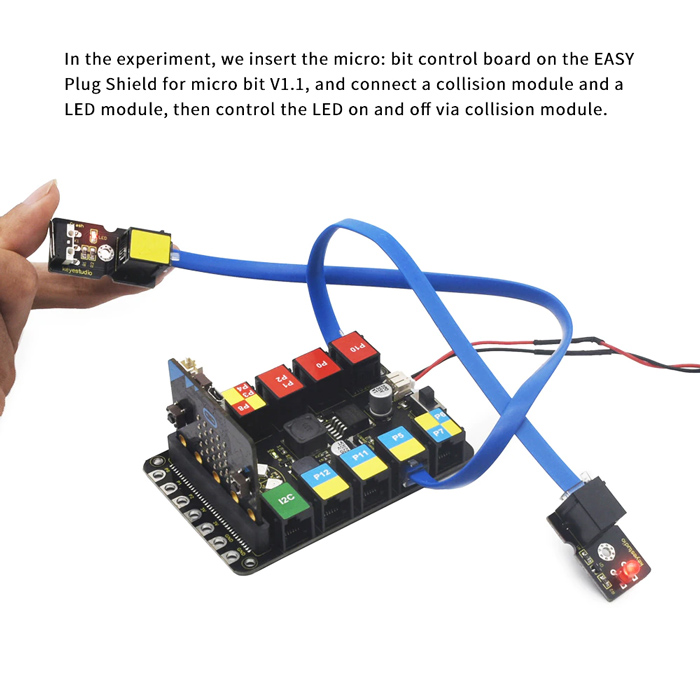Τρίτη φωτογραφία του KEYESTUDIO EASY Plug shield KS0496 για Micro:bit V1.1