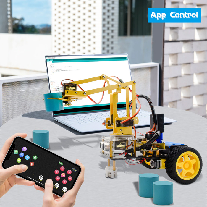 Δεύτερη φωτογραφία του KEYESTUDIO 4DOF mechanical robot arm car kit KS0520