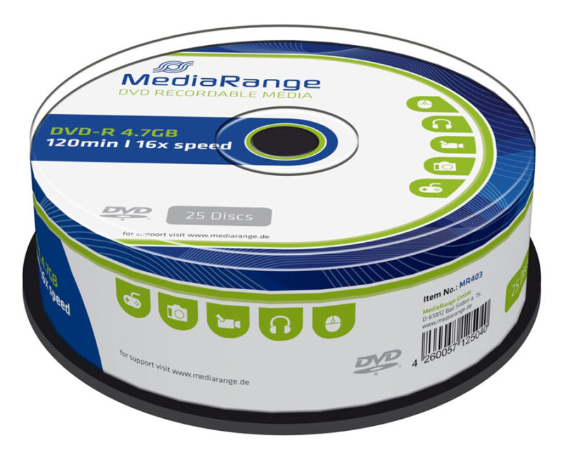 MEDIARANGE DVD-R 4.7GB 16x