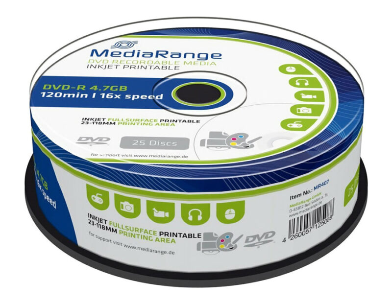 MEDIARANGE DVD-R 4.7GB 16x