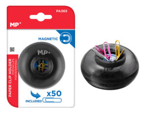 MP πολύχρωμοι συνδετήρες PA365 με μαύρη μαγνητική βάση