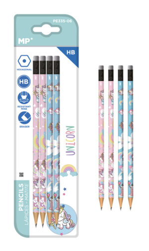 MP ξύλινο μολύβι Unicorn PE335-06 με γόμα