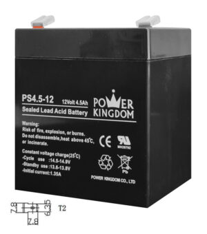 POWER KINGDOM μπαταρία μολύβδου 12Volt 4.5Ah