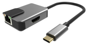 POWERTECH αντάπτορας USB Type-C σε HDMI + RJ45 + PD PTH-053