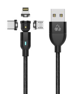 POWERTECH καλώδιο USB σε 3in1 magnet PTR-0103