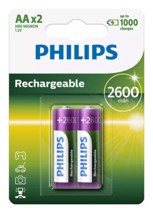 PHILIPS επαναφορτιζόμενη μπαταρία R6B2A260 2600mAh