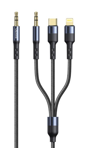 USAMS καλώδιο ήχου 3.5mm σε Lightning/USB-C/3.5mm US-SJ556