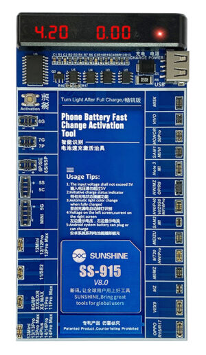 SUNSHINE tester μπαταριών SS-915 για Apple & Android smartphone