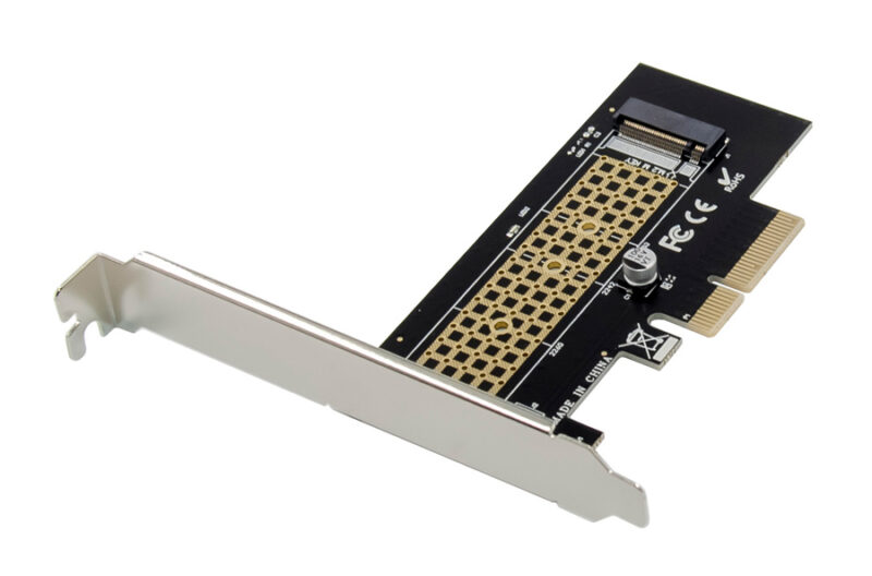 POWERTECH κάρτα επέκτασης 4x PCIe σε M.2 M Key NVMe ST534