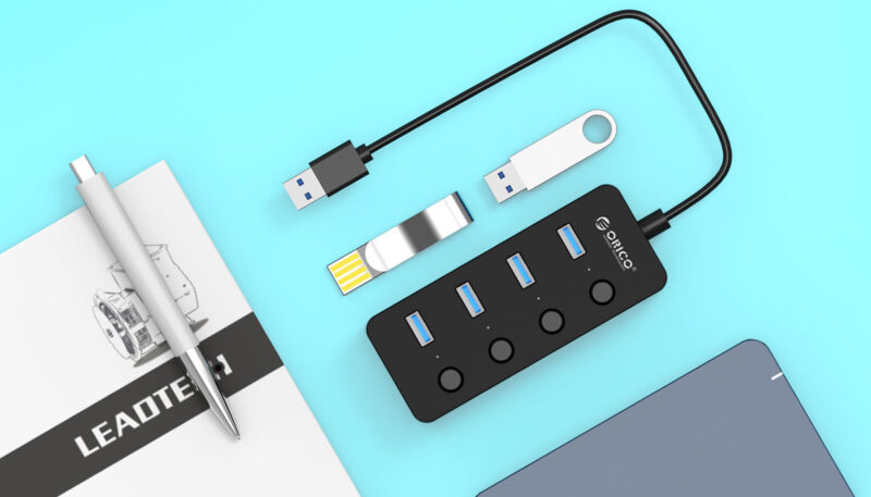 Δεύτερη φωτογραφία του ORICO USB 3.0 Hub W9PH4-U3