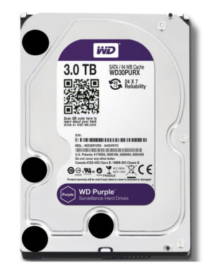 WD σκληρός δίσκος 3.5" Purple Surveillance 3TB